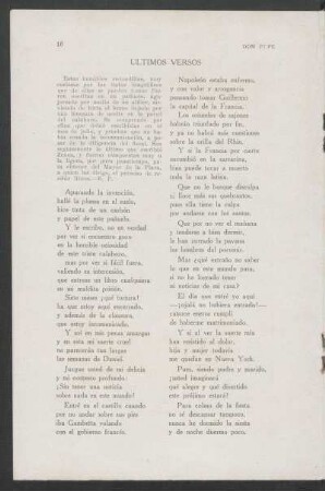 Últimos versos
