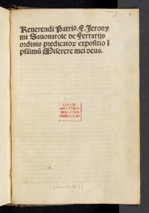 Expositio in psalmum "Miserere mei Deus"