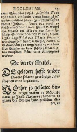 De veerde Artickel.
