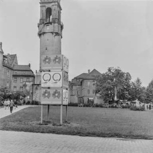 Bautzen - Straßen : Bautzen, Kornmarkt mit Reichenturm