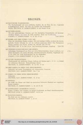 Bronze (Nr. 145-154)