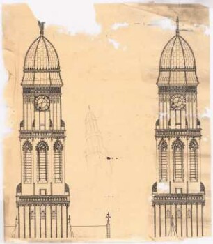 Unzugeordnete Kirchen-Projekte (Skizzen): Kirchtürme