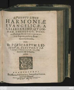 4,1: Harmoniae Evangelicae