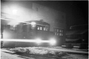 Lok 12, Bahnbetriebswerkstätte Gammertingen, Einfahrt in den Lokschuppen