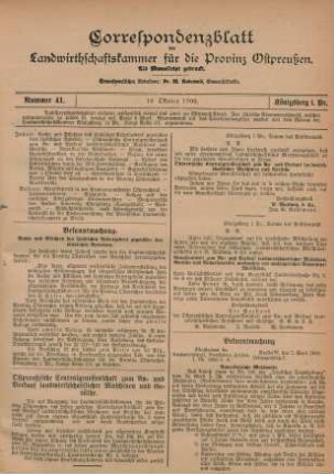 Nummer 41. 10. Oktober 1900.