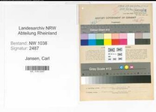 Entnazifizierung Carl Jansen , geb. 22.04.1900 (Kaufmann)