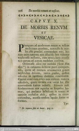 Caput X. De Morbis Renum Et Vesicae