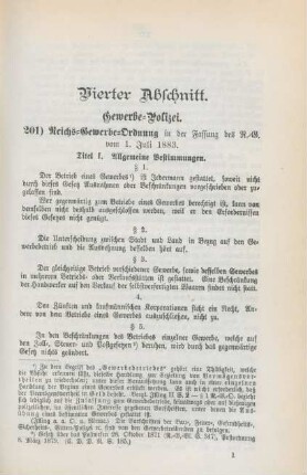 Vierter Abschnitt. Gewerbe-Polizei.