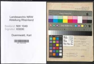 Entnazifizierung Karl Duennwald , geb. 02.12.1902 (Werkmeister)