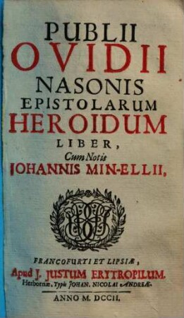 Publii Ovidii Nasonis Epistolarum Heroidum Liber
