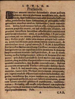 Disp. de iure circa thesaurum acquirendum