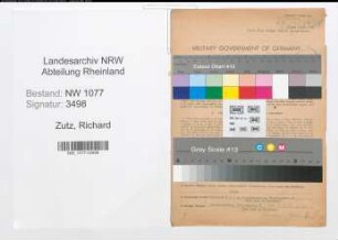 Entnazifizierung Richard Zutz , geb. 18.07.1888 ()