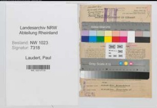 Entnazifizierung Paul Laudert , geb. 06.08.1912 (Regierungsinspektor)