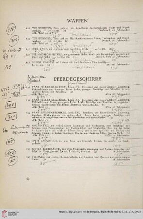 Pferdegeschirre (Nr. 633-639)