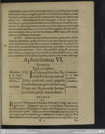 Aphorismus VI.