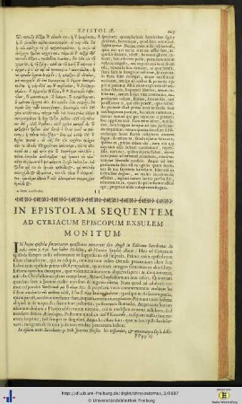 Epistolae Joannis Chrysostomi et aliquot aliae.