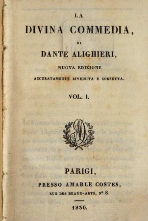 La divina commedia, 1. Dell' Inferno