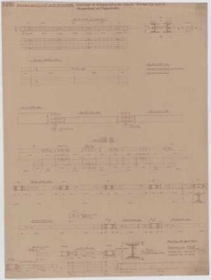 Troost, Paul Ludwig; München, Arcisstr. 12; Führerbau der NSDAP - Kongresssaal und Treppenhalle, Eisenträger im UG an der Südseite (Details)