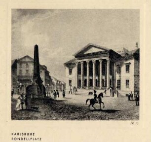 Ansichten Karlsruher Gebäude, Bauwerke und Denkmäler. Markgräfliches Palais am Rondellplatz