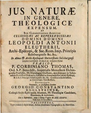 Ius naturae in genere, theologice expensum