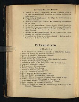 Präsenzliste
