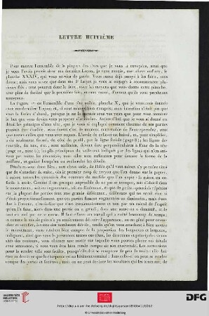 Lettre Huitième