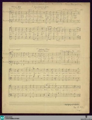 2 Lieder - Mus. Hs. 1158a : Coro maschile