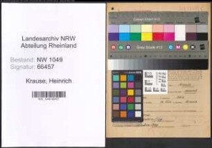 Entnazifizierung Heinrich Krause , geb. 22.03.1911 (Schlosser)