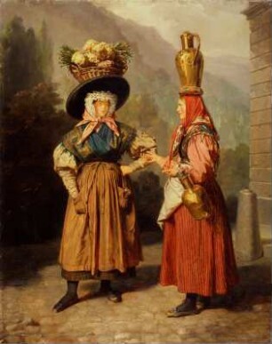 Zwei Lütticher Mädchen (Lütticher Gärtnerin und Milchmädchen)