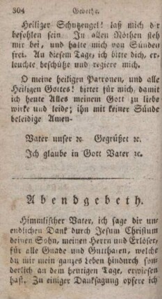 Abendgebeth.