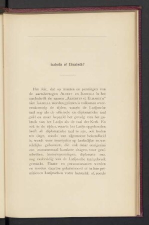 Isabella of Elisabeth?