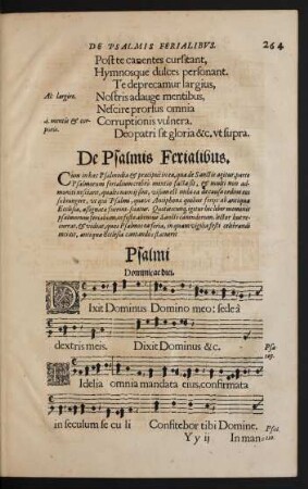 De Psalmis Ferialibus.