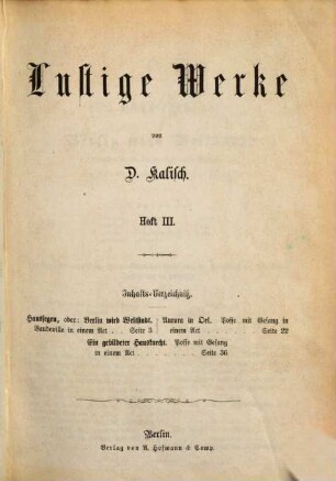 Lustige Werke, 3
