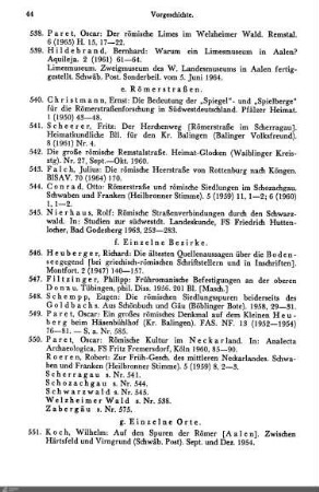 g. Einzelne Orte