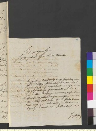 Brief von Witzleben, Georg Hartmann von an Goethe, Johann Wolfgang von