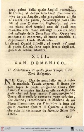 Num. XIII.: San Domenico