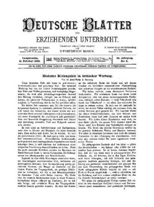 Moderne Bildungsziele in kritischer Wertung