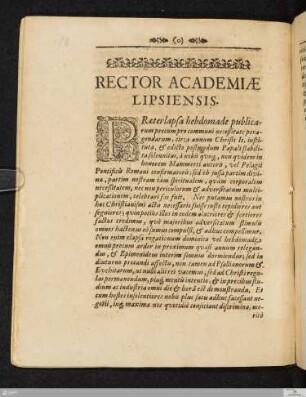 Rector Academiæ Lipsiensis