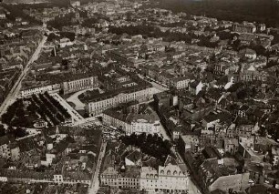 Luftbildaufnahmen von Karlsruhe. Innenstadt - Hauptpost