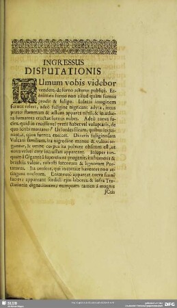 Ingressus Disputationis