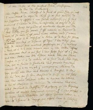 560r-561v, A très-illustre et très-puissant Prince, Monseigneur le Duc De Wirtemberg. 1564.