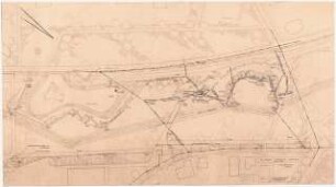 Kurpark, Bad Orb Erweiterung: Be- und Entwässerungslageplan, Musikpavillon und Schutzdach, Blatt 5, 1:500