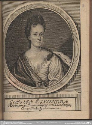 Sophia Eleonora. Herzogin zu Braunschweig und Lüneburg, Canonisin zu Gandersheim