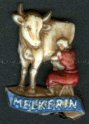 WHW-Abzeichen, Steirische Berufe: Melkerin, Straßensammlung im Gau 31 Steiermark von Januar 1942