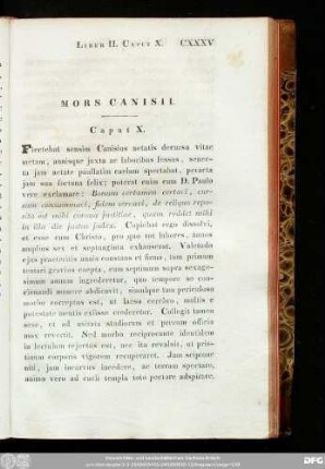 Mors Canisii. Caput X.
