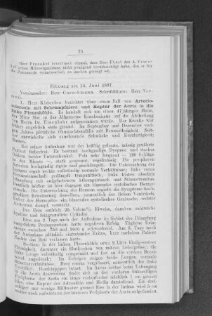Sitzung am 14. Juni 1887.