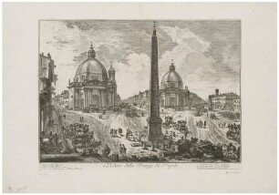 Veduta della Piazza del Popolo (Ansicht der Piazza del Popolo), aus der Folge "Vedute di Roma"