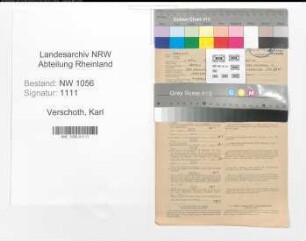 Entnazifizierung Karl Verschoth , geb. 02.04.1915 (Angestellter)