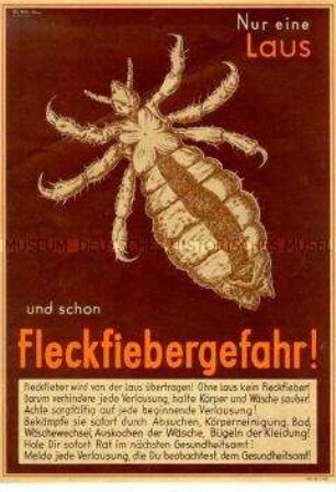 Kleinpalakt zu Vorkehrungen gegen Verlausung und Fleckfieber
