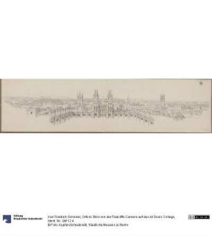 Oxford. Blick von der Radcliffe Camera auf das All Souls College